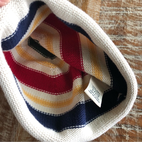 L.L. Bean knit Hudson Bay stripe toddler winter beanie - Picture 3 of 5